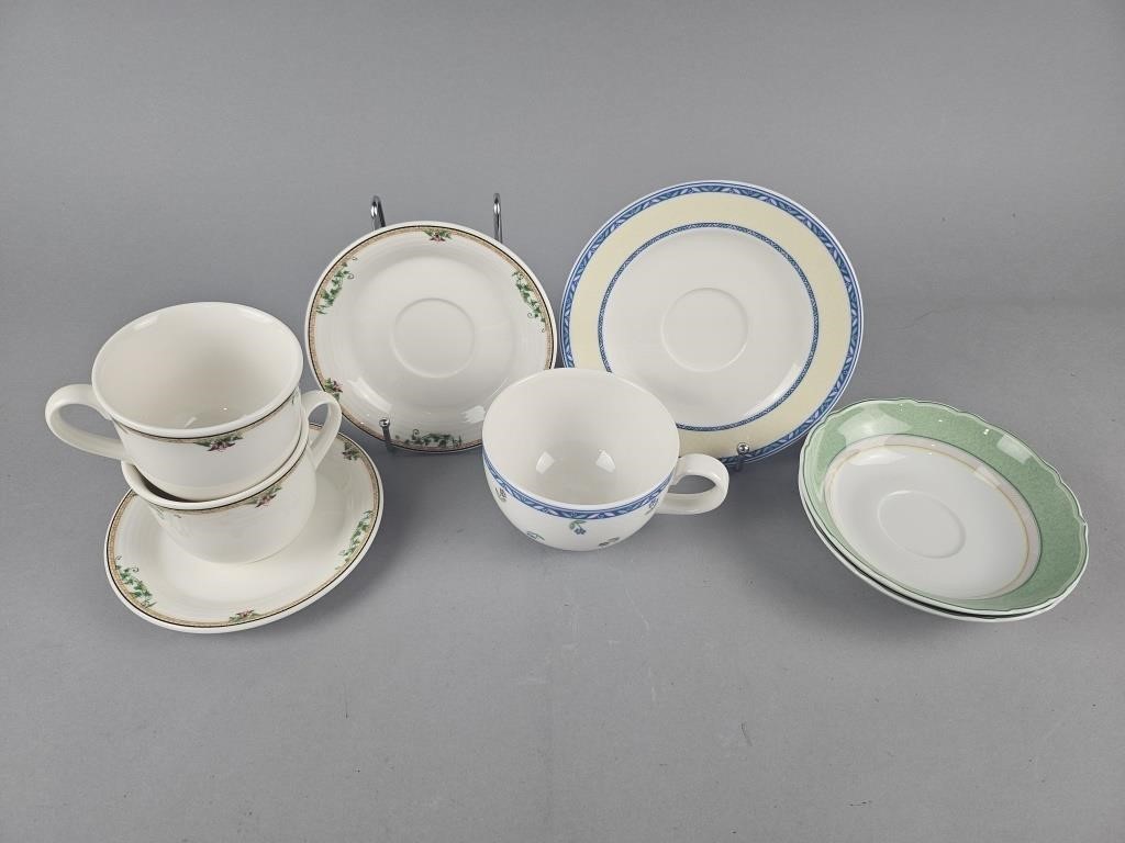 Vtg Villeroy & Boch Cups, Saucers & More!