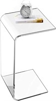 C-Shape Acrylic Table - 25.6 x 11.8 x 11.8