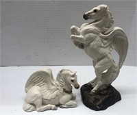 Wind stone Horse figurines one has damage on ear