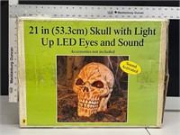 NEW 21" SKULL W/LIGHT UP LED EYES & SOUND