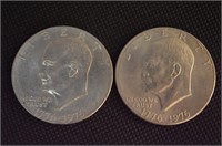 1776-1976 Bicentennial Ike silver dollar (2)