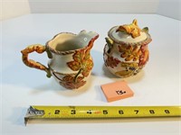 Ceramic Fall Decor Creamer & Sugar Dishes