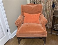 Orange Crush Velvet Chair