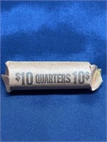 $10 unsearched quarter coin roll