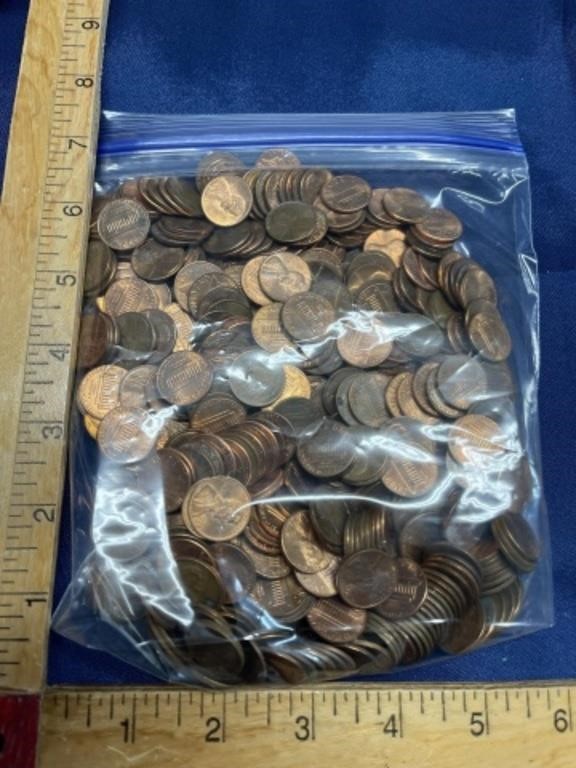 $5 in unsearched Lincoln Penny coins pennies