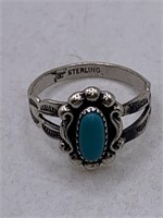 SIGNED & STAMPED STERLING SILVER RING-ADJUSTABLE