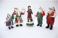 Paper Mache & Resin Decorative Santa's