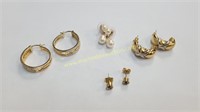 4) Gold Color Earrings Sets