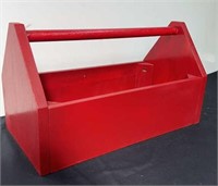 Red wood decorative tool box 9x16x8”