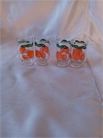 Orange juice glasses