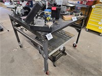 Heavy duty rolling work table w/ power 37"x54"x49"