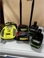 Ryobi Battery Charger with battteries