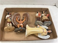 ASSORTED NATIVE AMERICAN FIGURINES & MORE