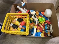 VINTAGE FISHER PRICE PEOPLE & VEHICLES & MORE