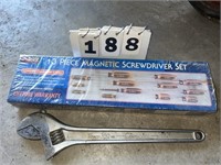 Screwdrivers & 15" Crescent Wrench