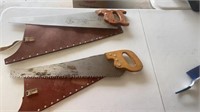 2 Wood Saws with Sheaths