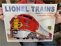 MODERN REPOP LIONEL TRAINS SQUARE SIGN
