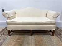 Chippendale Block Front Love Seat, Upholstery