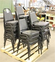 (21) Stackable Padded Banquet Chairs