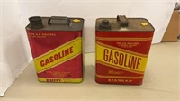 2 vintage gas cans