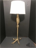Brass Bird Leg Lamp with Claw Talon Feet