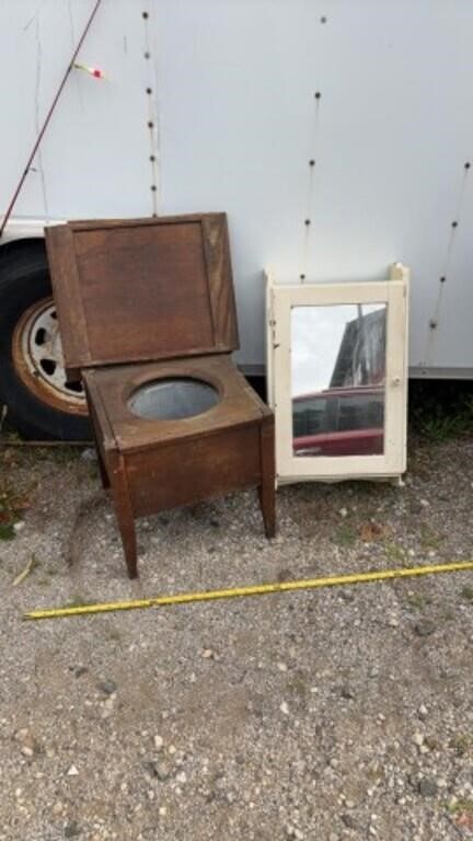 Antique Mahogany (?) 1910s-20s Commode 21" H