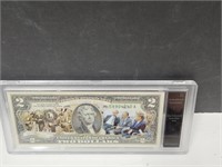 $2 Authenticated UNC JFK Space Race Note