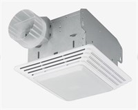 $45  Broan 2.5-Sone 50-CFM White Lighted Bath Fan