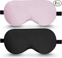 Sleep Mask, 2 Pack 100% Real Natural Pure Silk Eye