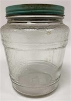 Vintage Textured Glass Kitchen Jar