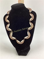 Matisse modernist enameled copper necklace
