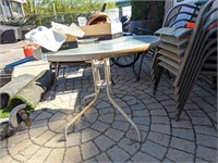 Metal/Glass top patio table