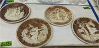 4 Bradford Exchange Incolay Plates