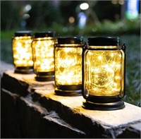 ($59) 4 Pack Solar Hanging Mason Jar Lights