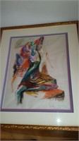 "Resting Dancer" Artist Signed Painting