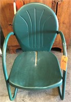 Vintage shell back metal chair