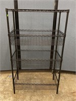 Metal Wire Flat Bin Shelf Unit 36"x18”x63”