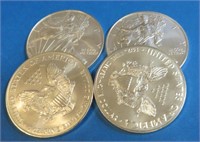 (4) Random Date US Silver Eagles