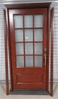 12-Panel frosted glass exterior door with jamb