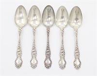 (5) Vintage Sterling Silver RM&S Spoons