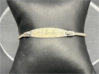 Sterling Silver Engraved Bracelet Jude
Tw 7.8g