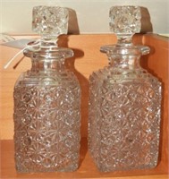 (2) Pairs of Early American Pattern Glass