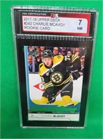 Charlie McAvoy KSA 7.0 2017-18 UD #242 YG RC