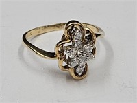 Vintage 14k Gold & Diamond Ring  2.5g  SZ  6 1/2