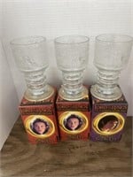 6 vintage Lord of the rings glass goblet