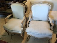 French Upholstered Side Chair Times 2