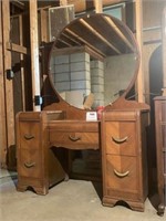 1940'S WATERFALL DRESSER WITH MIRROR