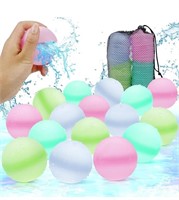 (New) 16Pcs Reusable Water Balloons, Silicone