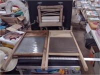 Antique laundry Press and 2 Wash Boards