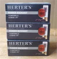 (30) Herter's 12 Gauge Rubber Buckshot